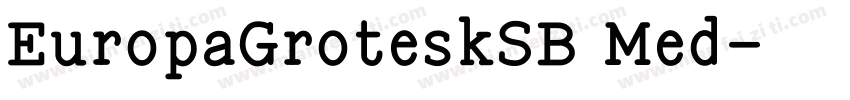 EuropaGroteskSB Med字体转换